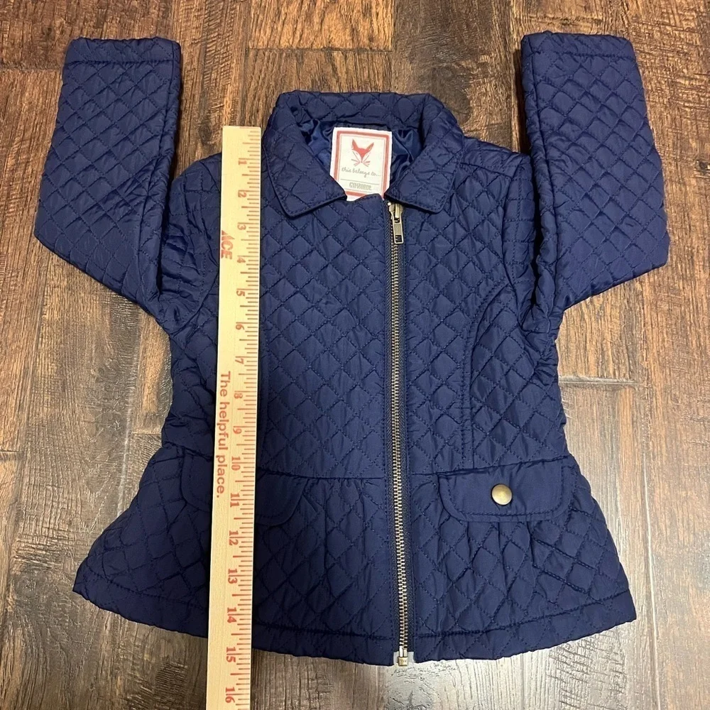 Gymboree Quilted Jacket Size Girls XS (4) Color Navy Blue